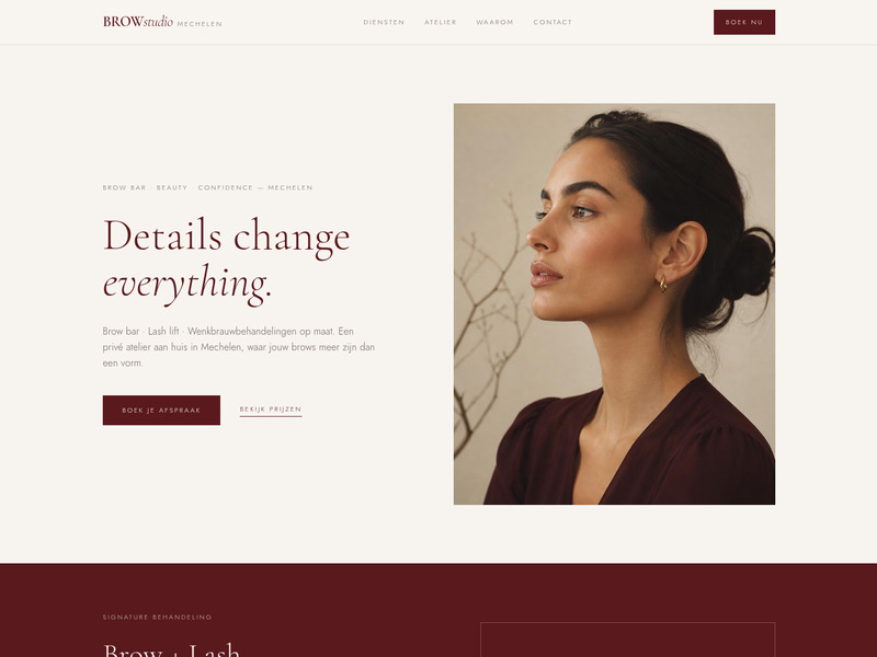 Browstudio website design